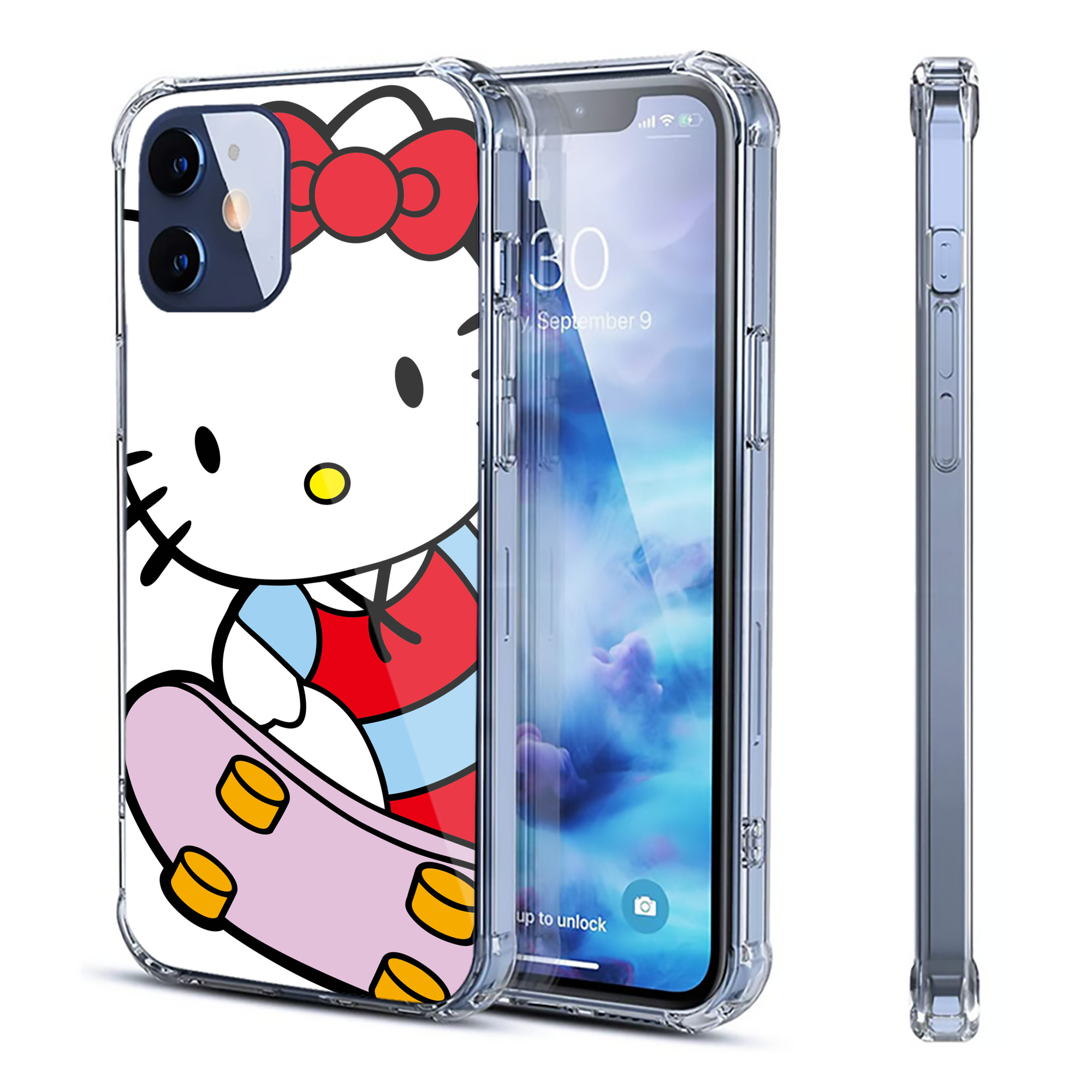 （画像用） Hello Kitty ハローキティ 【iPhone 12シリーズ対応】透明スマホケース（クリアソフトケース）